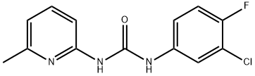 1-(3-chloro-4-fluorophenyl)-3-(6-methylpyridin-2-yl)urea Struktur