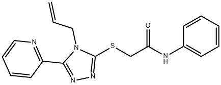 N-phenyl-2-[(4-prop-2-enyl-5-pyridin-2-yl-1,2,4-triazol-3-yl)sulfanyl]acetamide Struktur