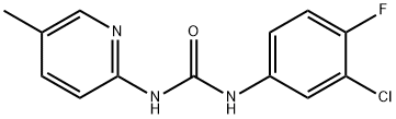 1-(3-chloro-4-fluorophenyl)-3-(5-methylpyridin-2-yl)urea Struktur