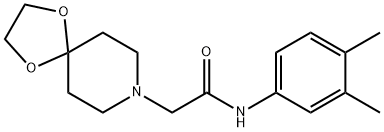 N-(3,4-dimethylphenyl)-2-(1,4-dioxa-8-azaspiro[4.5]decan-8-yl)acetamide Struktur