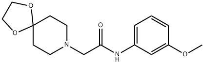 2-(1,4-dioxa-8-azaspiro[4.5]decan-8-yl)-N-(3-methoxyphenyl)acetamide Struktur