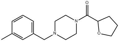 [4-[(3-methylphenyl)methyl]piperazin-1-yl]-(oxolan-2-yl)methanone Struktur