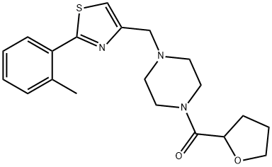 [4-[[2-(2-methylphenyl)-1,3-thiazol-4-yl]methyl]piperazin-1-yl]-(oxolan-2-yl)methanone Struktur