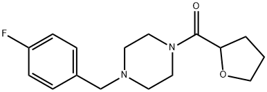 [4-[(4-fluorophenyl)methyl]piperazin-1-yl]-(oxolan-2-yl)methanone Struktur