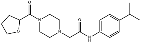 2-[4-(oxolane-2-carbonyl)piperazin-1-yl]-N-(4-propan-2-ylphenyl)acetamide Struktur