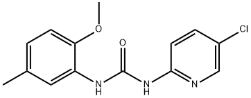 1-(5-chloropyridin-2-yl)-3-(2-methoxy-5-methylphenyl)urea Struktur