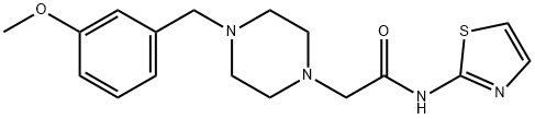 2-[4-[(3-methoxyphenyl)methyl]piperazin-1-yl]-N-(1,3-thiazol-2-yl)acetamide Struktur