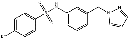 4-bromo-N-[3-(pyrazol-1-ylmethyl)phenyl]benzenesulfonamide Struktur