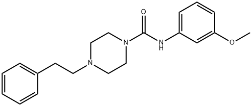 N-(3-methoxyphenyl)-4-(2-phenylethyl)piperazine-1-carboxamide Struktur