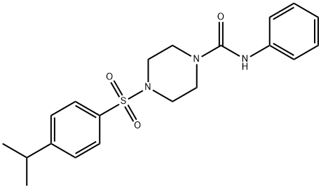 N-phenyl-4-(4-propan-2-ylphenyl)sulfonylpiperazine-1-carboxamide Struktur