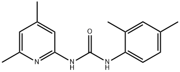 1-(2,4-dimethylphenyl)-3-(4,6-dimethylpyridin-2-yl)urea Struktur