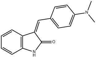 (3Z)-3-[[4-(dimethylamino)phenyl]methylidene]-1H-indol-2-one Struktur