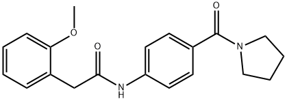 2-(2-methoxyphenyl)-N-[4-(pyrrolidine-1-carbonyl)phenyl]acetamide Struktur