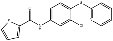 N-(3-chloro-4-pyridin-2-ylsulfanylphenyl)thiophene-2-carboxamide Struktur