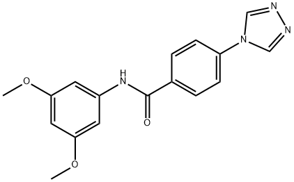 N-(3,5-dimethoxyphenyl)-4-(1,2,4-triazol-4-yl)benzamide Structure