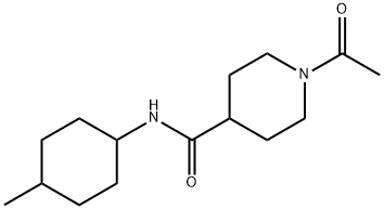 1-acetyl-N-(4-methylcyclohexyl)piperidine-4-carboxamide Struktur