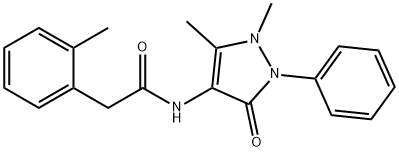 N-(1,5-dimethyl-3-oxo-2-phenylpyrazol-4-yl)-2-(2-methylphenyl)acetamide Struktur