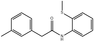 2-(3-methylphenyl)-N-(2-methylsulfanylphenyl)acetamide Struktur