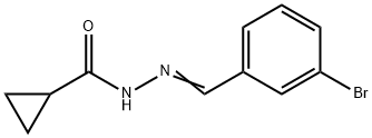 N-[(E)-(3-bromophenyl)methylideneamino]cyclopropanecarboxamide Struktur