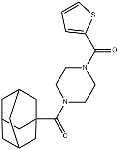 [4-(adamantane-1-carbonyl)piperazin-1-yl]-thiophen-2-ylmethanone Struktur