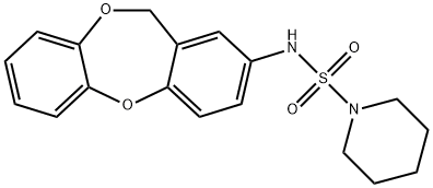 N-(6H-benzo[b][1,4]benzodioxepin-8-yl)piperidine-1-sulfonamide Struktur