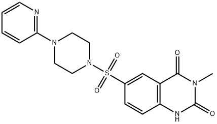 3-methyl-6-(4-pyridin-2-ylpiperazin-1-yl)sulfonyl-1H-quinazoline-2,4-dione Struktur