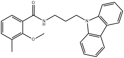 N-(3-carbazol-9-ylpropyl)-2-methoxy-3-methylbenzamide Struktur