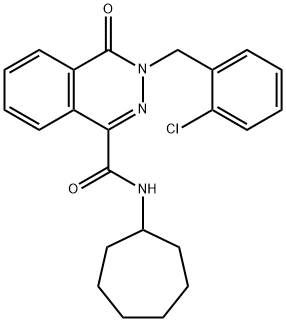 3-[(2-chlorophenyl)methyl]-N-cycloheptyl-4-oxophthalazine-1-carboxamide Struktur