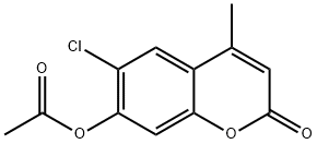 (6-chloro-4-methyl-2-oxochromen-7-yl) acetate Struktur