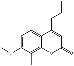 7-methoxy-8-methyl-4-propylchromen-2-one Struktur