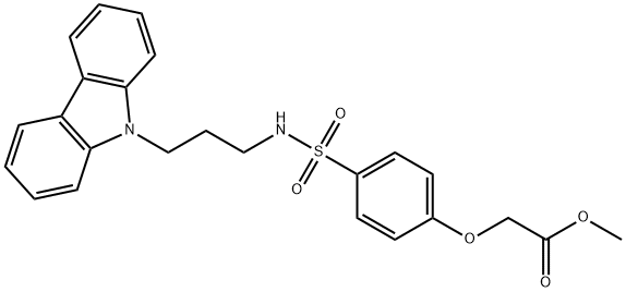 methyl 2-[4-(3-carbazol-9-ylpropylsulfamoyl)phenoxy]acetate Struktur