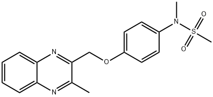 N-methyl-N-[4-[(3-methylquinoxalin-2-yl)methoxy]phenyl]methanesulfonamide Struktur