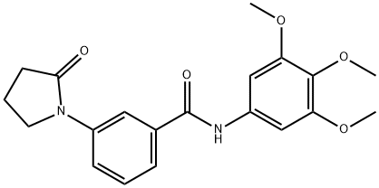 3-(2-oxopyrrolidin-1-yl)-N-(3,4,5-trimethoxyphenyl)benzamide Struktur