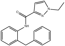 N-(2-benzylphenyl)-1-ethylpyrazole-3-carboxamide Struktur