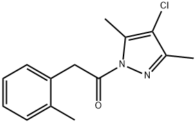 1-(4-chloro-3,5-dimethylpyrazol-1-yl)-2-(2-methylphenyl)ethanone Struktur