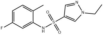 1-ethyl-N-(5-fluoro-2-methylphenyl)pyrazole-4-sulfonamide Struktur