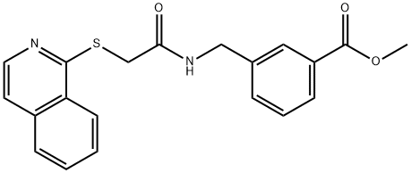 methyl 3-[[(2-isoquinolin-1-ylsulfanylacetyl)amino]methyl]benzoate Struktur