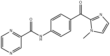 N-[4-(1-methylimidazole-2-carbonyl)phenyl]pyrazine-2-carboxamide Struktur