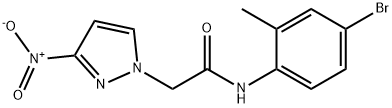 N-(4-bromo-2-methylphenyl)-2-(3-nitropyrazol-1-yl)acetamide Struktur