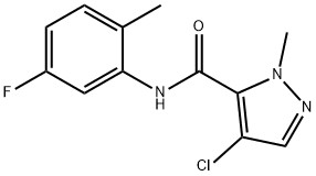 4-chloro-N-(5-fluoro-2-methylphenyl)-2-methylpyrazole-3-carboxamide Struktur