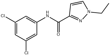 N-(3,5-dichlorophenyl)-1-ethylpyrazole-3-carboxamide Struktur