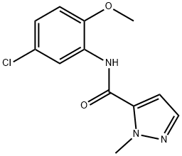 N-(5-chloro-2-methoxyphenyl)-2-methylpyrazole-3-carboxamide Struktur