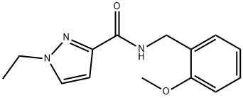 1-ethyl-N-[(2-methoxyphenyl)methyl]pyrazole-3-carboxamide Struktur