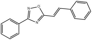 3-phenyl-5-[(E)-2-phenylethenyl]-1,2,4-oxadiazole Struktur