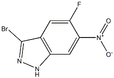 3-Bromo-5-fluoro-6-nitro-1H-indazole Struktur