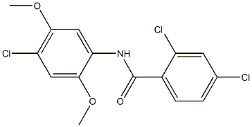 2,4-dichloro-N-(4-chloro-2,5-dimethoxyphenyl)benzamide Struktur