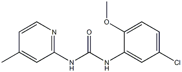 1-(5-chloro-2-methoxyphenyl)-3-(4-methylpyridin-2-yl)urea Struktur