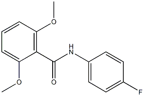 N-(4-fluorophenyl)-2,6-dimethoxybenzamide Struktur