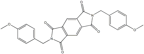 2,6-bis[(4-methoxyphenyl)methyl]pyrrolo[3,4-f]isoindole-1,3,5,7-tetrone Struktur