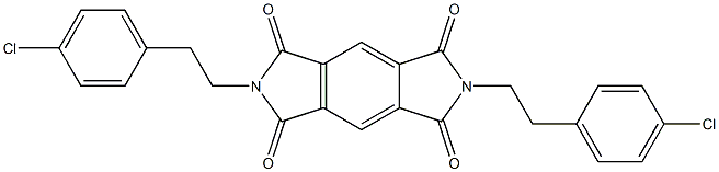 2,6-bis[2-(4-chlorophenyl)ethyl]pyrrolo[3,4-f]isoindole-1,3,5,7-tetrone Struktur